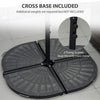 8.5FT Offset Patio Umbrella with 360° Rotation, Outdoor Cantilever Roma Parasol Hanging Sun Shade Canopy Shelter with Cross Base, Beige