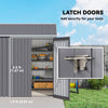8.5' x 5.5' Metal Garden Storage Shed, Outdoor Tool Storage House with Lockable Door, Vents, Sloped Roof
