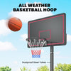 Soozier Portable Basketball Hoop Outdoor, 4.4-10ft Adjustable Height Basketball Goal with Wheels, Fillable Base and Sandbag