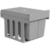 Pull Out Bin, Under Sink Garbage Can with 2 Removable Compartments (4 gallon Each) for Kitchen Waste, Light Grey