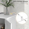 Bathroom Vanity Cabinet, Under Sink Storage Cabinet with Double Doors, Open and Adjustable Shelves, White