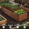 8 x 2.6 x 1.5ft Galvanized Raised Garden Bed, Reinforced Outdoor Planter Box with Open Bottom, Green