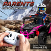 Qaba 12V Kids Ride On Truck with Dual Motors, Rear Suspension, Remote Control for 3-5 Years Boys Girls, Pink