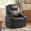 Power Lift Recliner Chair for Elderly, PU Leather Lift Chair with Thick and High Back, Footrest, Remote, Side Pockets, Cup Holders, Reclining Sofa for Living Room