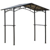 8' x 5' Hardtop Grill Gazebo Aluminium BBQ Canopy Gazebo Outdoor Canopy with Side Shelves
