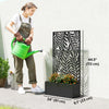 Metal Planter Box with Trellis, 44.5