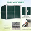 6x3 ft Garbage Can Shed, Horizontal Garbage Can Organizer with Double Door and Lid Rubbish Cover, for 2 Trash Cans