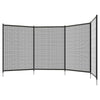 4 Panel Swimming Pool Fence, Aluminium Rustproof Pool Fencing, 4' x 12', Black
