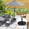 Round Umbrella Base with Wheels, Cement-Filled 55 lbs Parasol Stand, Black - Great for Garden and Patio
