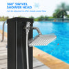 10.6Gal Outdoor Solar Shower w/ 360 Rainfall, Handheld Head, 60℃ Temperature Adjustment for Backyard Poolside Beach Spa