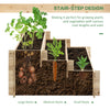 3-Tier Wood Raised Garden Bed, 47.2