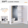 Wall Mount Medicine Cabinet with Mirror, Bathroom Mirror Cabinet Storage Organizer with Adjustable Shelf, Double Door Cupboard, Soft Closing, 23.5
