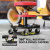 Rolling Garage Stool, 300 LBS Capacity Mechanic Stool with 2.5