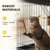 3-Tier Cat Cage Indoor, Detachable Metal Wire Kennel withwith Hammock, Platform, Tray and Cushion for 1-2 Kittens