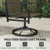Patio Swivel Chair Set of 2, Swivel Rocker Outdoor Chairs with High Back, for Lawn Garden Backyard Deck