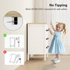 Chest of Drawers with Anti-Tipping, Simple Setup, Easy Clean, Quiet Slides, Modern 3 Drawer Dresser, White