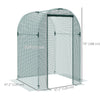 Galvanized Steel Crop Cage, Plant Protection Tent with Zippered Door, 4' x 4', Green