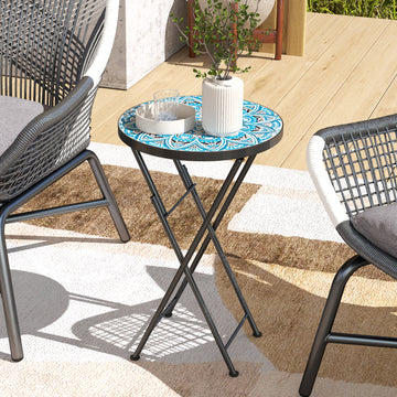 Mosaic Outdoor Patio Side Table, 14