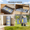 Foldable Dog Car Ramp, Dog Ramp with Anti-Slip Steps, Pet Stairs for Senior Pets to Access Cars and High Beds, Grey