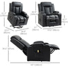 Electric Power Lift Chair, PU Leather Recliner Sofa with Footrest, Remote Control and Cup Holders