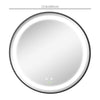 LED Bathroom Mirror for Vanity, Dimmable Lighted Anti Fog Wall Mirror with 3 Temperature Colors, Plug-in, 24 Inch
