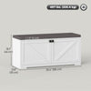 Shoe Storage Bench with Padded Seat, Entryway Bench Holds up to 352 lb, Shoe Organizer, 8 Pairs, White Wood Grain