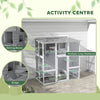 Outdoor Cat Enclosure Window Box with Weatherproof Roof, Bridge, Resting Box, Platforms, for 2 Kittens, White