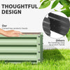 4' x 4' x 1' Raised Garden Bed Galvanized Steel Planter Box for Vegetables, Flowers, Herbs, Light Green