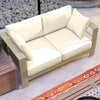 Patio Loveseat, Outdoor Seating for 2, Garden Sofa with Cushions, Wide Armrests, 54.3