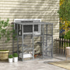 Outdoor Cat Enclosure Window Box with Weatherproof Roof, Bridge, Resting Box, Platforms, for 2 Kittens, Grey