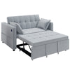 3‑in‑1 Convertible Sofa Bed, Pull Out Sleeper Sofa with USB Charging, Adjustable Backrest, Side Pockets
