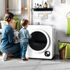 Compact Laundry Dryer, 1300W Portable Clothes Dryer with 4 Drying Modes, Stainless Steel Tub, White