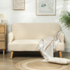 Velvet Feel Fabric 2 Seater Sofa, Small Sofa Loveseat with 8.3