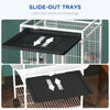 61.5 Inch Bird Cage Parakeet House for Cockatiel with Stand, Pull Out Tray, Play Top, Storage Shelf, Wood Perch, Food Container