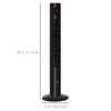 Freestanding Tower Fan Cooling for Home Bedroom with Oscillating, 3 Speed, 12h Timer, LED Sensor Panel, Remote Controller, Black