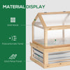Raised Garden Flower Bed Kit with Greenhouse, Wooden Cold Frame Planter with Open Roofs, 48