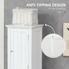 Bathroom Cabinet, Freestanding Linen Cabinet with Open Shelves, 13.8