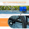 Steel Trailer for Bike, Bicycle Cargo Trailer with Foldable Storage Box and Safe Reflectors, Max Load 88LBS, Blue