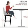 Extra Tall Bar Stools Set of 2, Modern 360° Swivel Barstools, Dining Room Chairs with Steel Legs Footrest