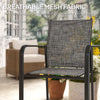 Stackable Patio Chairs Set of 4, Outdoor Dining Chairs with 20