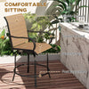 Outdoor Bar Stools Set of 2, 360° Swivel Bar Height Chairs, 26.8