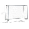 Soozier 10ft x 6.5ft Soccer Goal, Soccer Net for Backyard with Ground Stakes, Quick and Simple Set Up