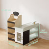 Kids Grocery Store Playset, Wooden Play Store with Play Food, Cash Register, Chalkboard, 44 Accessories for Ages 3-6