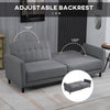 Convertible Bed with Couch, Button Tufted Fabric Sofa Bed with Adjustable Back for Living Room