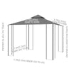 10'x10' Garden Gazebo Patio Canopy Portable Party Event Backyard w/ Mosquito Netting