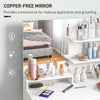 Vanity Set with Mirror and Stool, Makeup Vanity Table with Storage Drawer, Cabinet, Adjustable Shelf for Bedroom, White