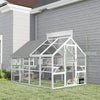 Outdoor Cat Enclosure Wooden Feral Cat House w/ Weatherproof Canopy, Bridges, Resting Boxes, Platforms, for 3-6 Cats