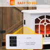 Electric Fireplace Heater, Freestanding Fireplace Stove with Realistic Flame and Overheat Protection, 750W/1500W