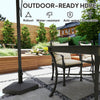Patio Umbrella Base Holder, Heavy Duty Outdoor Umbrella Stand Base, Poolside, Black