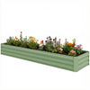 8'x2'x1' Galvanized Raised Bed, Large Elevated Planter Box for Growing Flowers, Herbs and Vegetables, Light Green